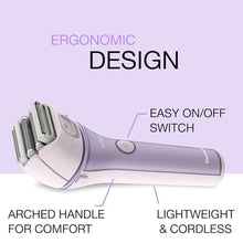 Load image into Gallery viewer, Panasonic Electric Shaver for Women, Cordless 4-Blade Shaver, Bikini Attachment, Pop-Up Trimmer, Wet-Dry Operation, Electric Razors for Women - ES-AWL8AV (Purple)_1299