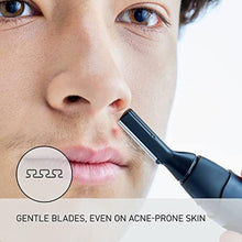 Load image into Gallery viewer, Panasonic Facial Hair Trimmer for Sensitive Skin, Unisex Detailer with Flexible Head, Gentle on Acne, Includes 2 Eyebrow Attachments, Wet/Dry Facial Trimmer for Men and Women - ER-GM40-K (Black)_8491