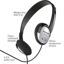 Load image into Gallery viewer, Panasonic Headphones On-Ear Lightweight with XBS RP-HT21 (Black & Silver)_31