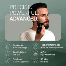Load image into Gallery viewer, Panasonic Long Beard Trimmer for Men, Hair Trimmer with 58 Length Settings, Black_312
