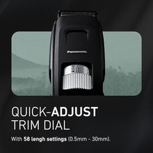 Load image into Gallery viewer, Panasonic Long Beard Trimmer for Men, Hair Trimmer with 58 Length Settings, Black_313
