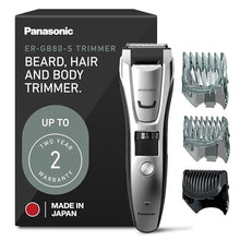 Load image into Gallery viewer, Panasonic Multi-Groomer Electric Beard Trimmer for Men, Mens Trimmer for Beard, Hair and Body, 39 Trim Length Settings with 3 Attachments, Corded/Cordless Operation ER-GB80-S (Silver)_1