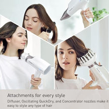 Load image into Gallery viewer, Panasonic Nanoe Salon Hair Dryer with Oscillating Quickdry Nozzle, Blow Dryer with Diffuser and Concentrator Attachments, 3 Speed Heat Settings for Easy Styling and Healthy Hair - EH-NA67-W (White)_361