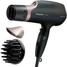 Load image into Gallery viewer, Panasonic Nanoe Salon Hair Dryer with Oscillating Quickdry Nozzle, Diffuser & Concentrator Attachments, 3 Heat & 2 Speed Settings, Japanese Technology for All Hair Types EH-ANA6HN (Black/Pink Gold)_1