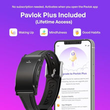 Load image into Gallery viewer, Pavlok 3 Sports (Black) App-Controlled Silent Alarm & Habit Trainer Wearable Chime/Vibration/Adjustable Zap Includes Plus (Lifetime Access) Steps & Sleep Tracking_7984