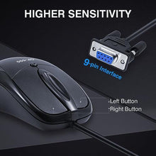 Load image into Gallery viewer, PAWHITS Mechanical Mouse Com Port RS232, 9-Pin Interface Square Port, Black_565
