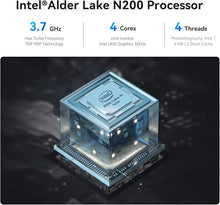 Load image into Gallery viewer, Beelink EQ13 Mini PC Intel N200(Up to 3.7GHz), 16GB DDR4 500G PCIE3.0 SSD Build-in Power Supply, Dual LAN Mini Computers Support 4K Dual HDMI Display/WiFi6/BT5.2/USB3.2/WOL Home/Office