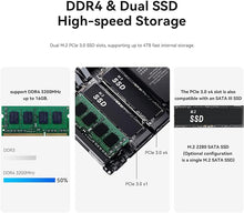 Load image into Gallery viewer, Beelink EQ13 Mini PC Intel N200(Up to 3.7GHz), 16GB DDR4 500G PCIE3.0 SSD Build-in Power Supply, Dual LAN Mini Computers Support 4K Dual HDMI Display/WiFi6/BT5.2/USB3.2/WOL Home/Office