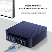 Load image into Gallery viewer, Beelink EQ13 Mini PC Intel N200(Up to 3.7GHz), 16GB DDR4 500G PCIE3.0 SSD Build-in Power Supply, Dual LAN Mini Computers Support 4K Dual HDMI Display/WiFi6/BT5.2/USB3.2/WOL Home/Office