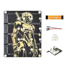Load image into Gallery viewer, PCIe to 4-CH M.2 M Key Adapter Board Compatible with Raspberry Pi 5, Support 4-CH NVMe Solid State Drives-2280/2260/2242/2230, Allow Powering Pi 5, Onboard LED Indicators, High-Speed Reading/Writing_1