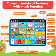Load image into Gallery viewer, Peacurh Trilingual Learning Toy Tablet with Music & Sound, Montessori Speech Musical Therapy Toys, Gifts for Boy, Girl, Baby, Toddler, for Age 1, 2, 3 Year Old (12-18 Months)_629