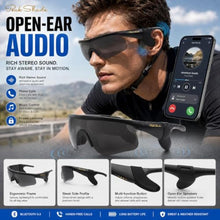 Load image into Gallery viewer, Peak Shade Bluetooth Sunglasses, Polarized UV400 Open-Ear Audio Glasses, BlackGrey_246