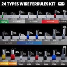 Load image into Gallery viewer, PEBA Ferrule Crimping Tool Kit, Wire Ferrules with Twin Ferrules, AWG 28-7, Assorted_6843