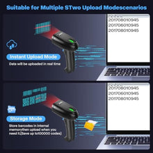 Load image into Gallery viewer, PecuMecu Bluetooth 1D&2D Barcode Scanner, 3-in-1 Bluetooth & USB Wired & 2.4G Wireless QR Barcode Reader, PDF417 Data Matrix Handheld Bar Code Scanner Work with Windows, Android, iOS (TM-10B)_2027