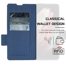 Load image into Gallery viewer, Pefimt for Samsung Galaxy Z Fold 7 Wallet Case Compatible with MagSafe Built-in Strong Magnetic, Hinge Protection Luxury Carbon Fiber Texture Leather 3 Card Slots with RFID Blocking (Blue, Z Fold 7)_5543