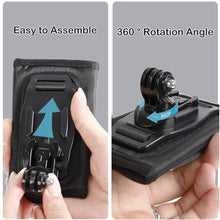 Load image into Gallery viewer, PellKing Camera Backpack Belt Mount for Insta360 One X5/X4/X3/ One R/Go 2 Compatible with DJI Osmo 360 GoPro Hero10 /9/8/7/6 and Other Action Camera, with 1/4 Adapter, Black_7817