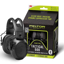 Load image into Gallery viewer, Peltor Sport Tactical 500 Bluetooth Hearing Protection Ear Muffs, 25 dB Noise Reduction Rating, Electronic Hearing Protection Headphones for Shooting, Hunting, Mowing, Construction, Concerts, & More, Black_1