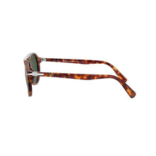 Load image into Gallery viewer, Persol Unisex PO3235S Aviator Sunglasses, Red Havana/Green, 55 mm, RedHavanaGreen_2345