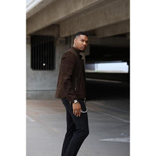 Load image into Gallery viewer, Peugeot Men's Rectangular Textured Roman Numeral Dial Classic Dress Wrist Watch with Leather Strap Band, SilverBrown_2263