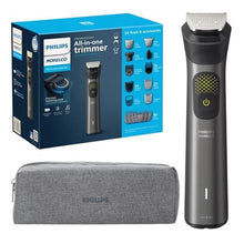 Load image into Gallery viewer, PHILIPS Multigroom Series 9000 24-in-1 Trimmer Beard, Hair & Body Grooming Kit | Precision Trimming Comb, Self-Sharpening Steel Blades, BeardSense Technology, Waterproof, Packaging May Vary, Blackgray_1