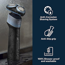 Load image into Gallery viewer, Philips Norelco Shaver 5000X, Rechargeable Wet & Dry Shaver with Precision Trimmer and Storage Pouch, X5006/85, Blue_8673