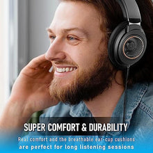 Load image into Gallery viewer, Philips Open Back Wired Headphones - Cushioned Over Ear Headphones with Adjustable Headband for Ultimate Comfort and Superior Sound Quality, Plugs into TV, Stereo or PC, Ideal for Podcasts or Music, Black_6331
