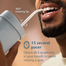 Load image into Gallery viewer, Philips Sonicare Compact Flosser 1000, Portable Water Flosser with 3 Flossing Modes, IPX7 Waterproof Oral Irrigator, Travel Friendly, Blue, Model HX3333/24_25