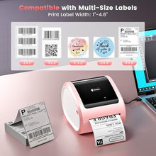 Load image into Gallery viewer, Phomemo D520BT Bluetooth Thermal Printer, 46 Shipping Label Printer for Small Businesses, Desktop Thrmal Label Printers for Shipping Package, Compatible with Amazon, Shopify, USPS, Pink_633