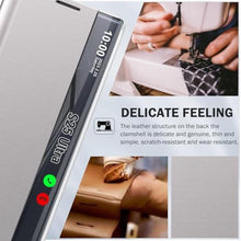 Load image into Gallery viewer, Phone Case for Samsung S25 Ultra 5G Case, Clear View Window Slim Mirror for Galaxy S25 Ultra Case with Kickstand, Leather PC Flip Protective Cover for Samsung Galaxy S25 Ultra Case (Gray)_3436