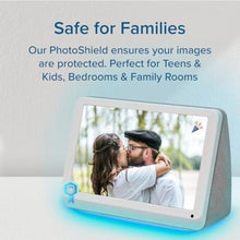 Load image into Gallery viewer, PhotoShare MyLuma LED 7 WiFi Digital Photo Frame with LEDs and Soft Touch Back Panel | Send Photo or Video from Phone to Digital Picture Frame | White Lightning Finish, WhiteLightning_7300