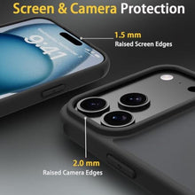 Load image into Gallery viewer, PinLiSheng Matte Case for iPhone 17 Pro Max Case,Shockproof Protective Hard Back Slim Phone Case,Frosted Translucent Back Phone Cover, Anti-Fingerprint - Black, MatteBlack_842