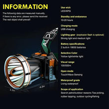 Load image into Gallery viewer, PINSAI High Power LED Headlamp Super Bright Adult Motion Sensor Headlight Spotlight Waterproof Rechargeable Outdoor Hunting Light Flashlight Portable Head lamp for Fishing Camping Hiking, Black_668
