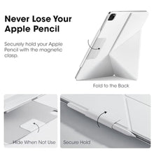 Load image into Gallery viewer, PITAKA iPad Pro 12.9 Case, Compatible with iPad Air M4/M3/M2 13 Inch & iPad Pro 12.9 (3-6th Gen) 2022/2021/2020/2018, Lightweight Portrait/Landscape Magnetic Case with 4 Standing Angles - White_326