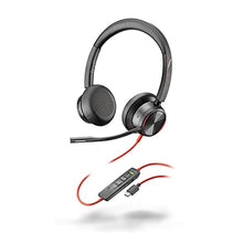 Load image into Gallery viewer, Plantronics Poly - Blackwire 8225 Wired Headset with Boom Mic Dual-Ear (Stereo) Computer Headset - USB-C to Connect to Your PC/Mac - Active Noise Canceling - Works with Teams, Zoom & More_1