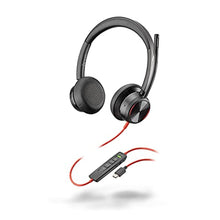 Load image into Gallery viewer, Plantronics Poly - Blackwire 8225 Wired Headset with Boom Mic Dual-Ear (Stereo) Computer Headset - USB-C to Connect to Your PC/Mac - Active Noise Canceling - Works with Teams, Zoom & More_595