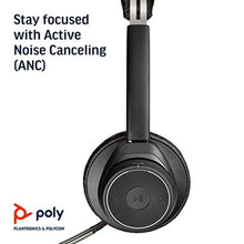 Load image into Gallery viewer, Plantronics - Voyager Focus UC with Charge Stand (Poly) Bluetooth Dual-Ear (Stereo) Headset Boom Mic USB-A Compatible PC and Mac Active Noise Canceling Works Teams, Zoom & More, Black_220