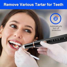 Load image into Gallery viewer, Plaque Remover for Teeth, Tartar Remover for Teeth Cleaning with 4 Replaceable Heads and 3 Adjustable Modes, Rechargeable Teeth Cleaning Plaque Remover for Home, Black_1169
