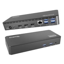 Load image into Gallery viewer, Plugable USB C Triple Display Docking Station | 100W PD, 3x HDMI (1x 4K 30Hz, 2x 1080p 60Hz), 6x USB 5Gbps Ports | Windows, macOS, ChromeOS Compatible - Enhance Productivity with Multi-Monitor Support, Black_1
