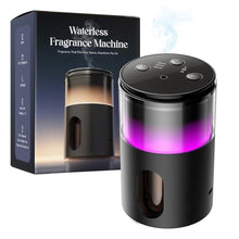 Load image into Gallery viewer, Pmsusoow Battery Operated Waterless Diffuser Portable Scent Machine for Car, Office & Bedroom, Ultrasonic Aroma Mist with 9 Color LED Light, Mini Essential Oil Diffuser Obsidian Black, ObsidianBlack_1