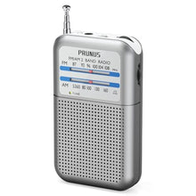 Load image into Gallery viewer, Pocket AM FM Radio Portable, Small Tuning Knob with Signal Indicator, AAA Battery Operated, DE333 FM 76-108 MHz/AM 530-1710 kHz, GrayOld_1