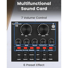 Load image into Gallery viewer, Podcast Equipment Bundle, All-in-One Audio Interface with Studio Condenser Microphone Perfect for Podcasting, Recording, Singing, Streaming and Gaming, PC, Smartphone, YouTube, TikTok (V8)_1200