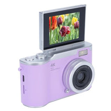 Load image into Gallery viewer, POENVFPO 48MP 1080P HD Video Digital Camera, 2.4"" LCD Screen, 8X Digital Zoom, Point and Shoot Camera for Kids, Teens, Beginners, Vlogging, Travel (Purple)_2134
