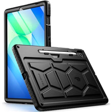 Load image into Gallery viewer, Poetic TurtleSkin Case for Samsung Galaxy Tab S10 Lite/Tab S10 FE/Tab S9 FE | Fan Edition 10.9 inch Case with S Pen Holder, Heavy Duty Shockproof Kids Friendly Protective Silicone Cover, Black_1