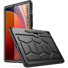 Load image into Gallery viewer, Poetic TurtleSkin Case for Samsung Galaxy Tab S9 FE+ Plus (2023 Release) 12.4 inch Case with S Pen Holder, Heavy Duty Shockproof Kids Friendly Protective Silicone Cover, Black_1