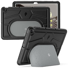 Load image into Gallery viewer, Poetic TurtleSkin Series for Google Pixel Tablet Case 11 inch (2023), Heavy Duty Shockproof Rugged Kids Friendly Drop Protection Silicone Cover Case, Black_1