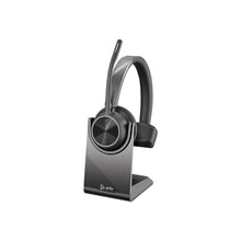 Load image into Gallery viewer, Poly - Voyager 4310 UC Wireless Headset + Charge Stand (Plantronics) - Single-Ear Headset w/Mic - Connect to PC/Mac via USB-A Bluetooth Adapter, Cell Phone via Bluetooth -Works with Teams, Zoom &More, Black_1