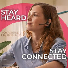 Load image into Gallery viewer, Poly Voyager Legend 50-M Bluetooth Headset, Charging Case, AI-Powered Noise Cancellation, 4-Mic WindSmart Tech, 10-Hr Battery, 98 ft Wireless Range, Multipoint Connectivity, Voice Assistant, GTW Cloth, Black_169