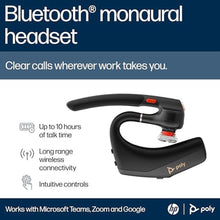 Load image into Gallery viewer, Poly Voyager Legend 50 UC Bluetooth Headset with Charging Case - 4 Noise-Canceling Mics, AI NoiseBlockAI & WindSmart Tech - Bluetooth Headphones with Mic, Smart Call Controls, All-Day Comfort, Black_43
