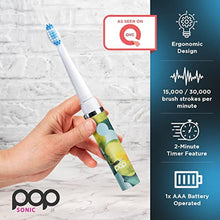 Load image into Gallery viewer, Pop Sonic Electric Toothbrush (Leopard) - Travel Toothbrushes w/AAA Battery | Kids Electric Toothbrushes with 2 Speed & 15,000-30,000 Strokes/Minute, Dupont Nylon Bristles_7037
