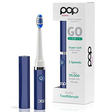 Load image into Gallery viewer, Pop Sonic Electric Toothbrush (Navy Blue) - Travel Toothbrushes w/AAA Battery | Kids Electric Toothbrushes with 2 Speed & 15,000-30,000 Strokes/Minute, Dupont Nylon Bristles, NavyBlue_1